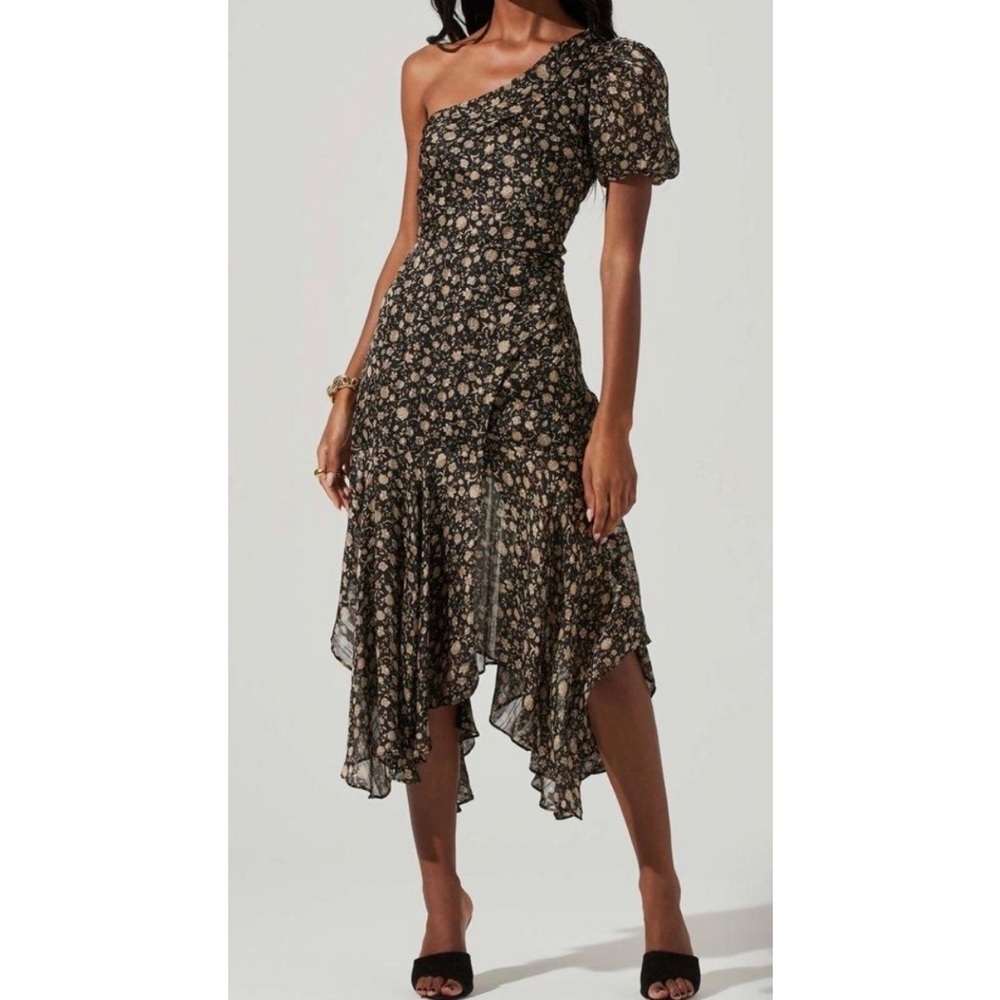 ASTR Santorini Flora Midi Dress